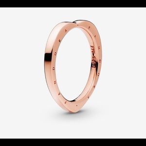 Rose Gold heart shaped Pandora ring